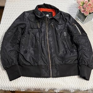 American Stitch Black Bomber Jacket size medium in Men’s